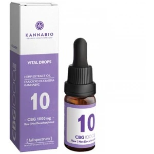 Vital Drops CBG 10% – Πλήρους Φάσματος Raw 1000mg για Νοητική Διαύγεια & Ισορροπία