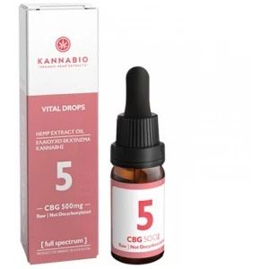 Φωτογραφία από Vital Drops CBG 5% – Πλήρους Φάσματος Raw 500mg για Συγκέντρωση & Ισορροπία