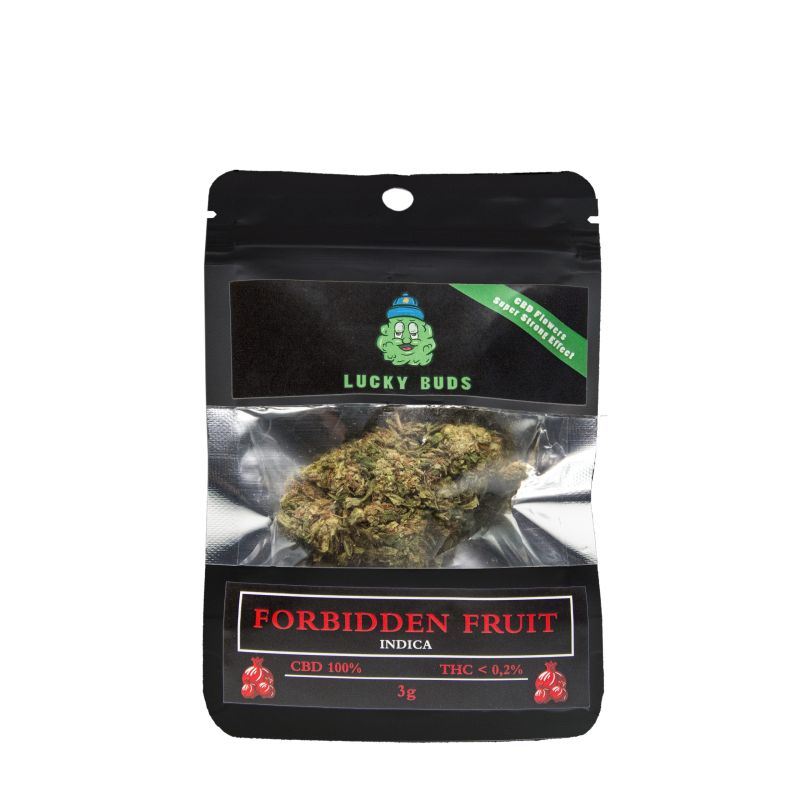 Φωτογραφία από Lucky Buds Forbidden Fruit CBD Ανθοί Κάνναβης – THC < 0.3%