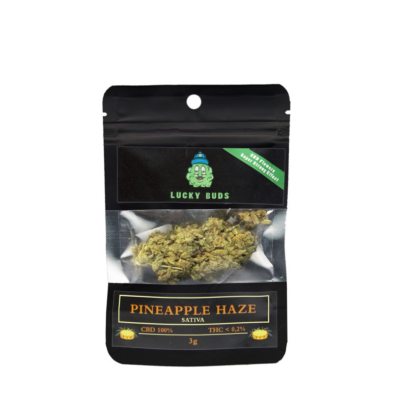 Φωτογραφία από Lucky Buds Pineapple Haze CBD Ανθοί Κάνναβης – THC < 0.3%