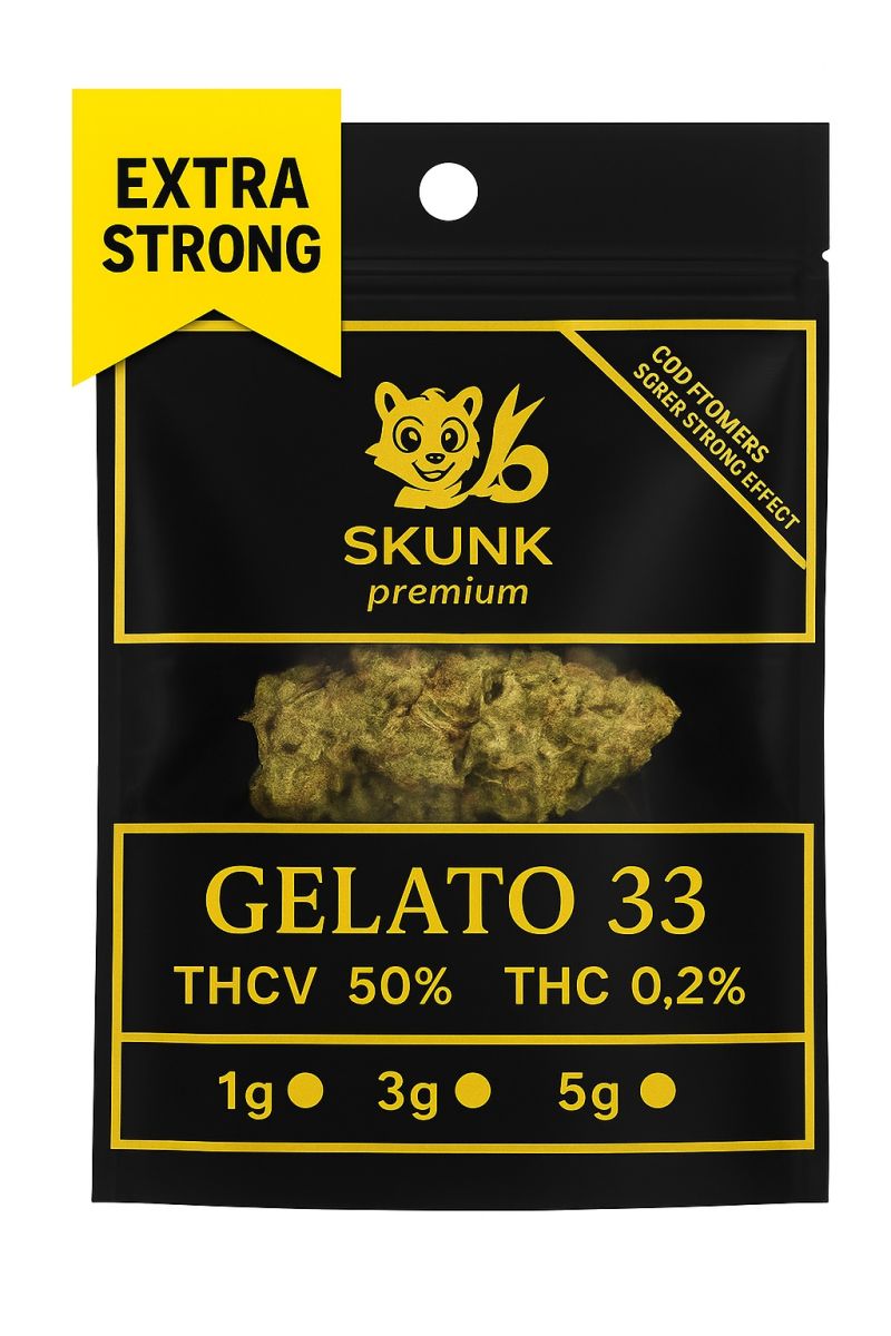 Gelato 33 Premium Skunk 420 CBD – Ανθοί Κάνναβης με Super Effect & THC < 0.3% Φωτογραφία από Gelato 33 Premium Skunk 420 CBD – Ανθοί Κάνναβης με Super Effect & THC < 0.3%